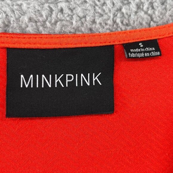 MINKPINK Orange Skater Dress Womens Small - Picture 14 of 14